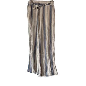 Banjara Striped linen wide leg flare pants